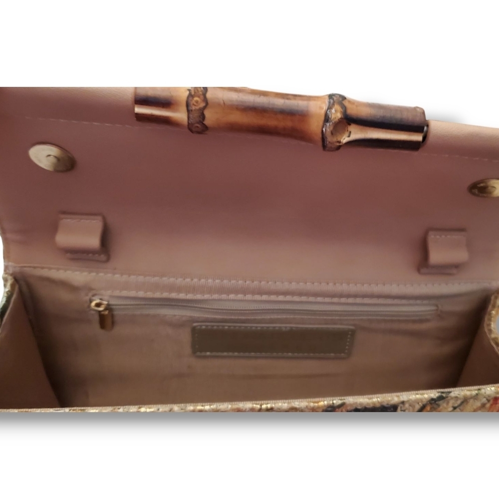 Sondra Roberts Tropical Bamboo Jungle Artistic Clutch with Magnetic Closure - Picture 13 of 13